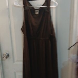 Haddad Brown Sleeveless Maxi Dress